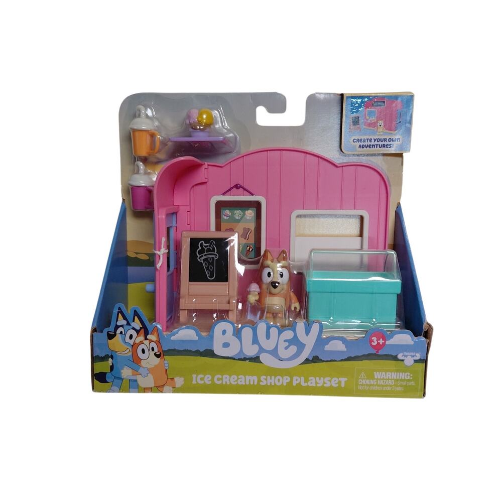 Bluey Ice Cream Shop Playset Immersive Toy Ice Cream Set Accessories Figure NWT